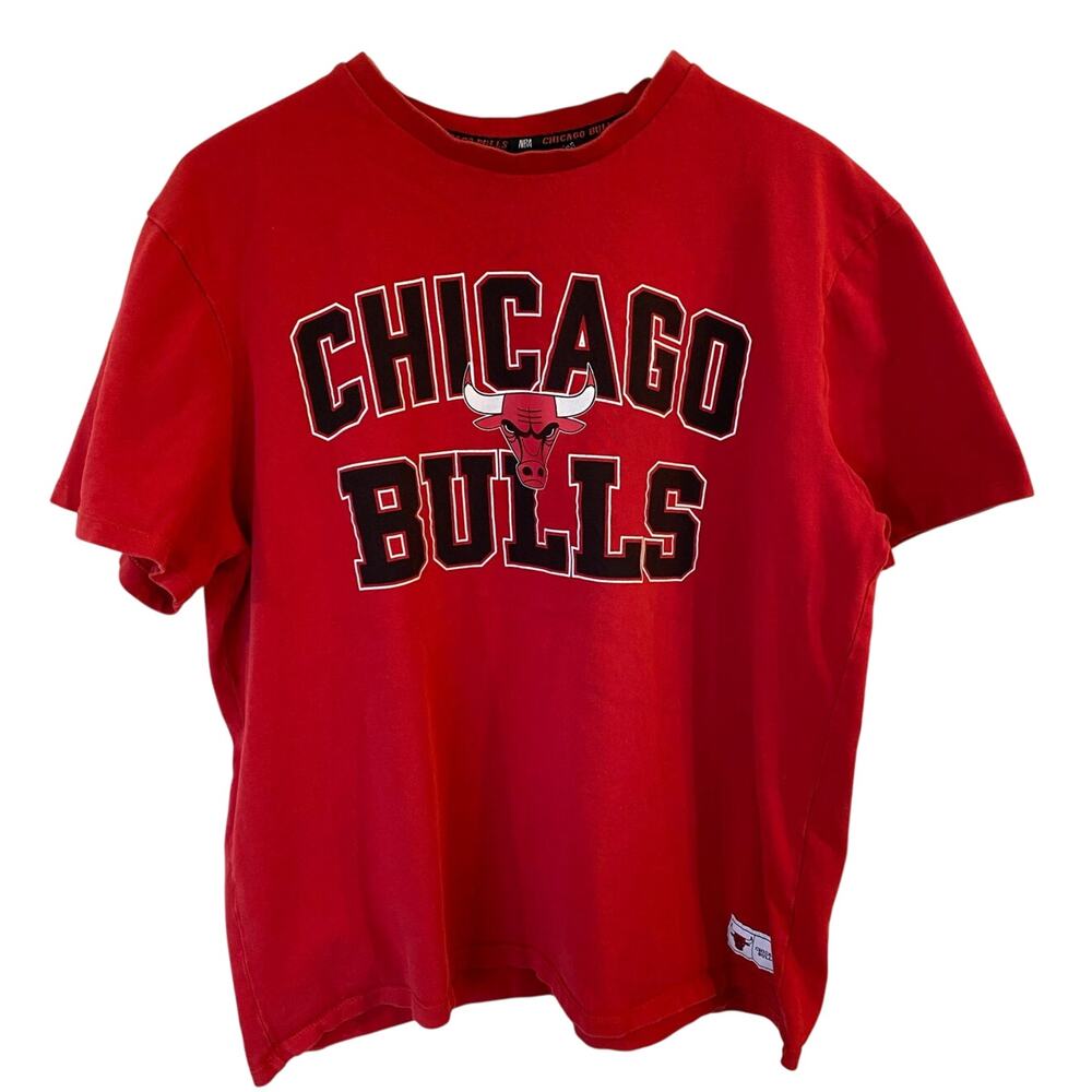 NBA Short Sleeve Chicago Bulls T-Shirt Cotton Red Men's Size 2XL basketball